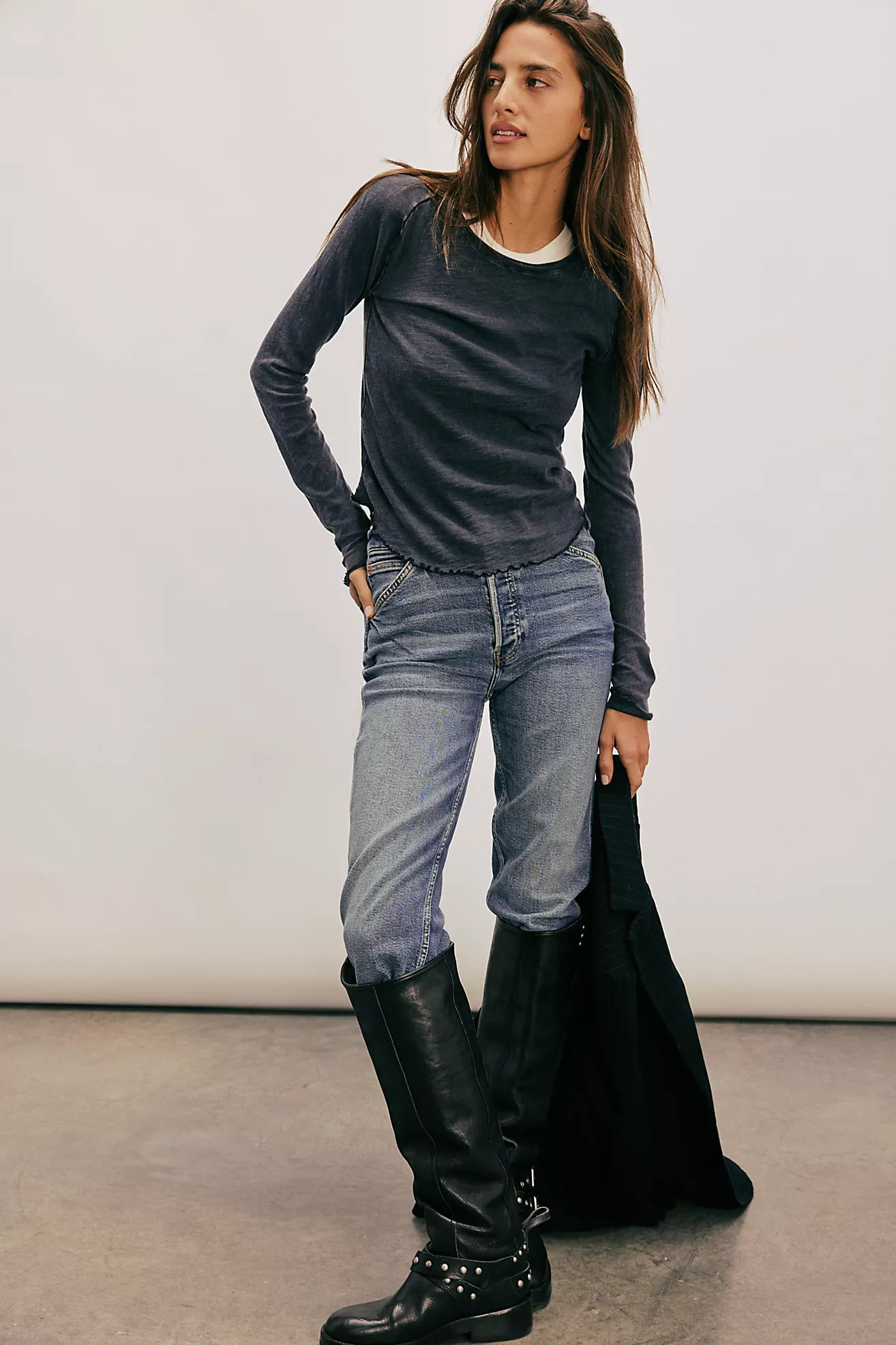 We The Free Janey Tall Engineer Boots | Free People (Global - UK&FR Excluded)