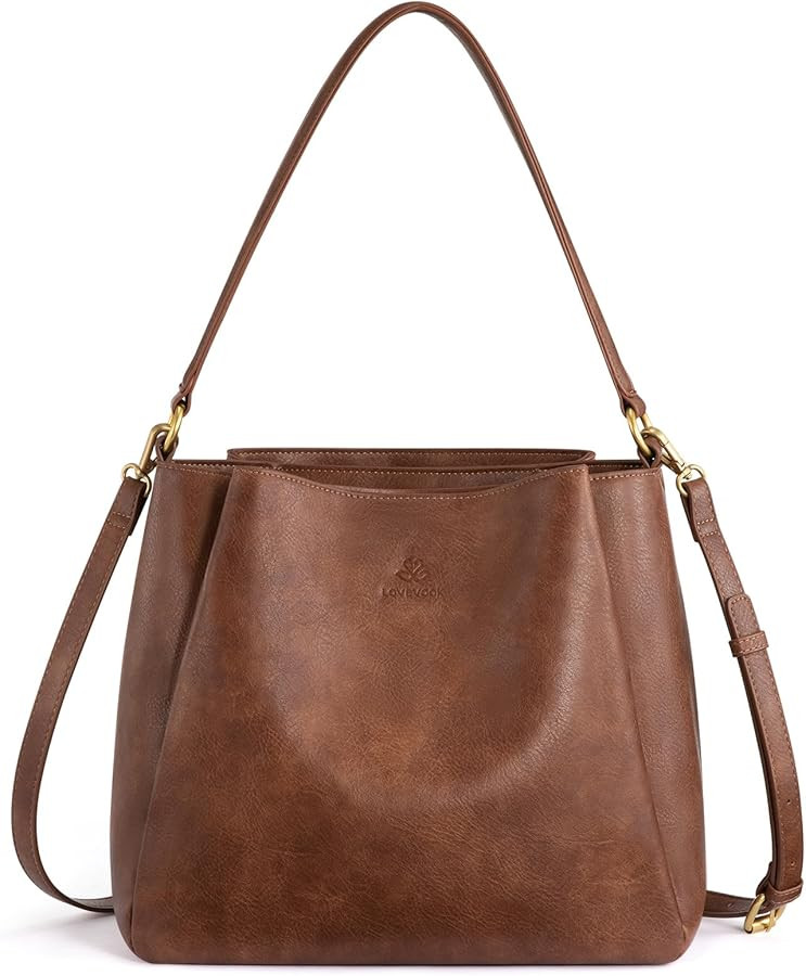 LOVEVOOK Hobo Bag for Women with Three Large Compartments Waterproof Shoulder Handbags Purse for ... | Amazon (US)