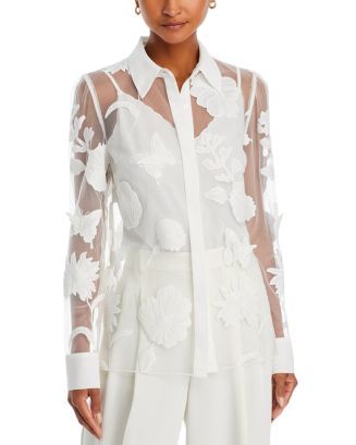 MILLY Ashton 3D Butterfly Blouse Back to results -  Women - Bloomingdale's | Bloomingdale's (US)