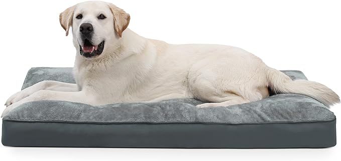 Dog Crate Bed Waterproof Deluxe Plush Dog Beds with Removable Washable Cover Anti-Slip Bottom Pet... | Amazon (US)
