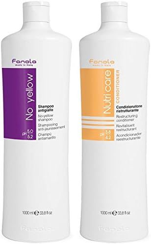 Fanola No Yellow Shampoo & Nutri Care Conditioner, 1000 ml | Amazon (US)