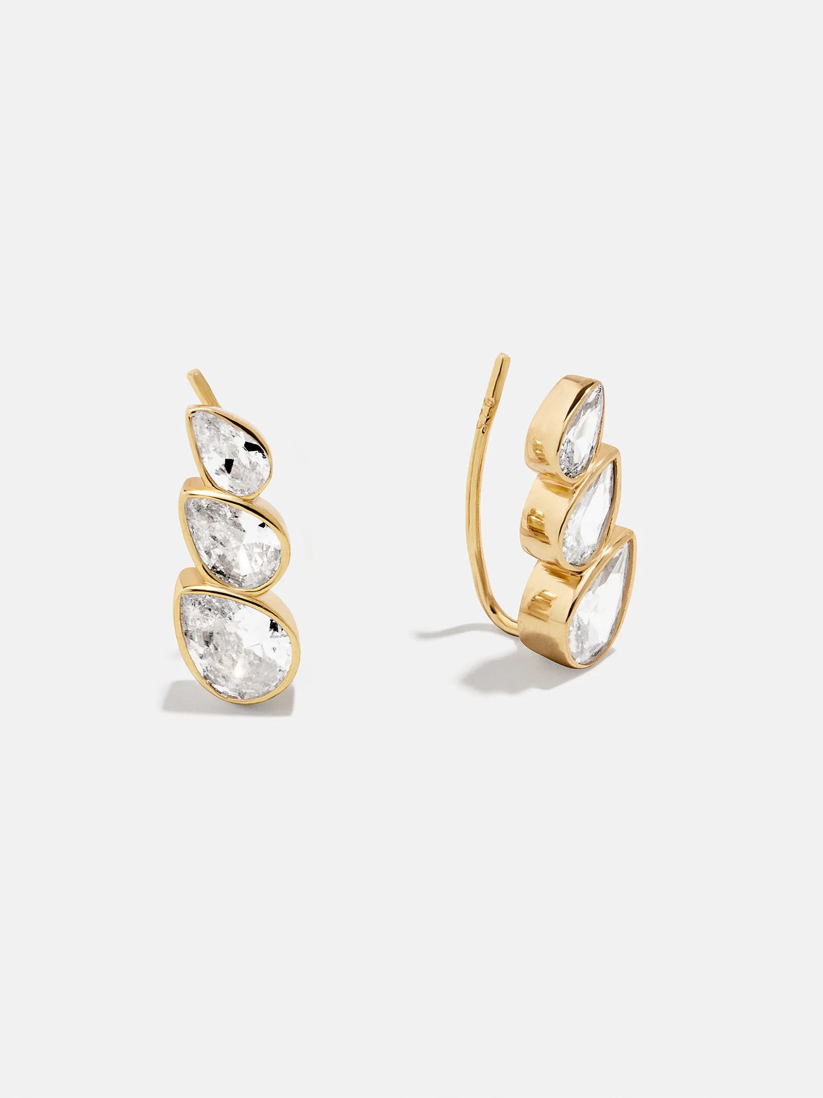 18K Gold Victoria Earrings - Gold/Pavé | BaubleBar