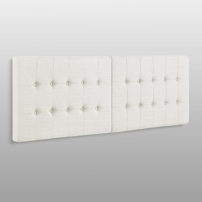24KF Wall Mounted Tufted Button Headboard, Fashionable Linen Padded Headboard, King/CA King Size-... | Amazon (US)