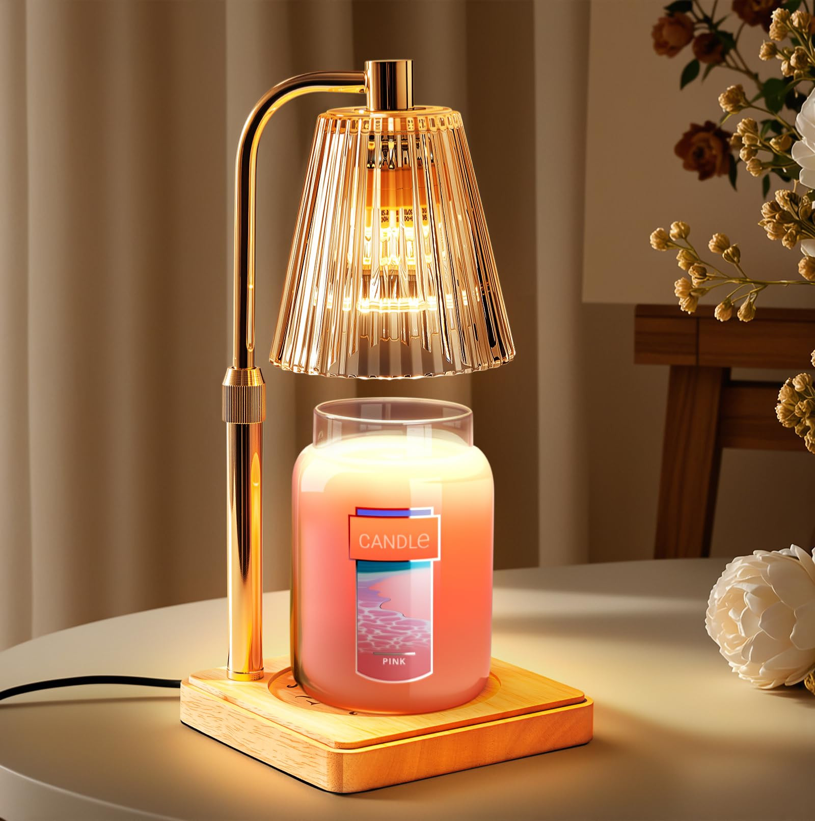 Candle Warmer Lamp with Timer for Yankee Candles, Adjustable Height Wax Melt Warmer for Scented W... | Amazon (US)