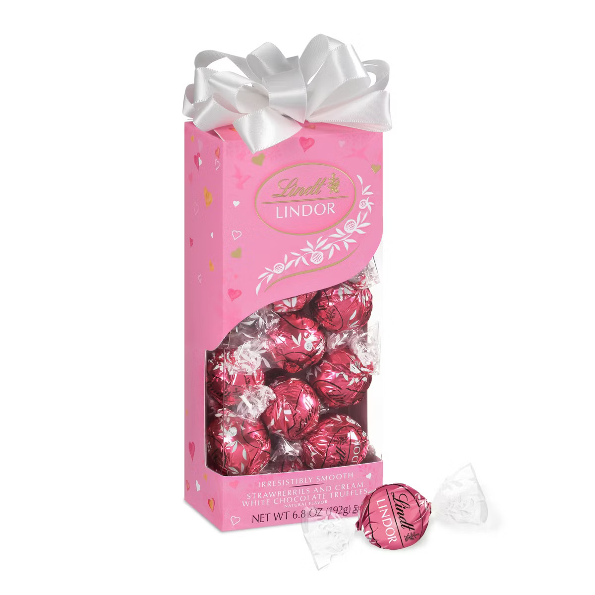 Lindt Lindor Valentine's Strawberries and Cream White Chocolate Truffles - 6.8oz | Target