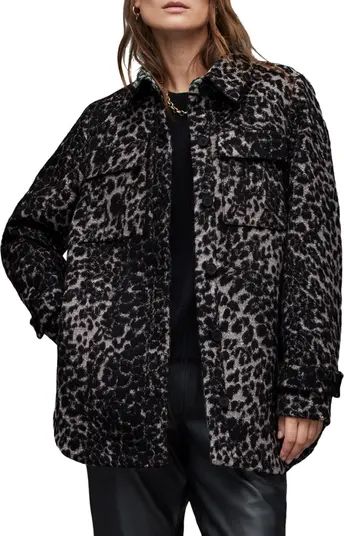 AllSaints Women's Jessa Leo Leopard Print Faux Fur Jacket | Nordstrom | Nordstrom