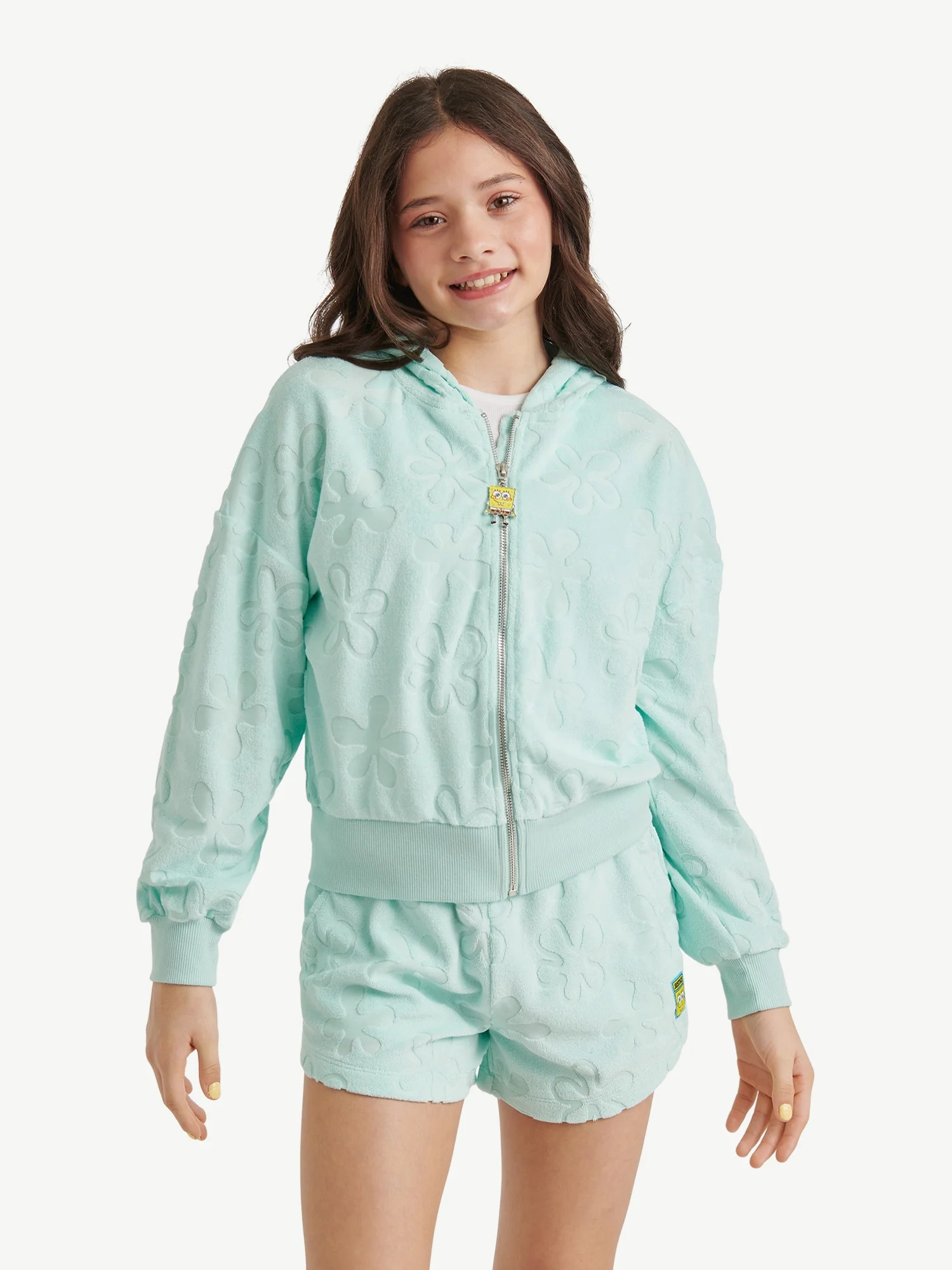 SpongeBob X Justice Girls French Terry Full Zip, Sizes XS - XLP | Walmart (US)