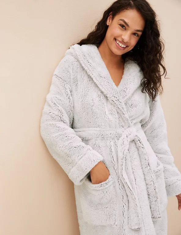 Fleece Hooded Dressing Gown | Marks & Spencer (UK)