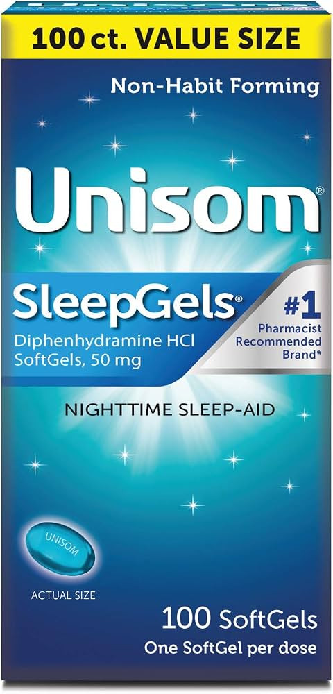 Unisom Nighttime Sleep-Aid Gels, Diphenhydramine HCI, 100 Count | Amazon (US)