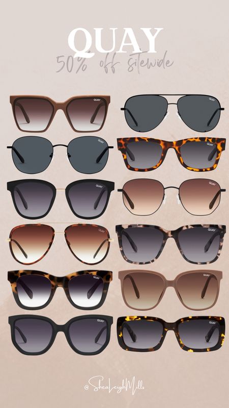 50% off site wide!! 

#cybermonday #sunglasses #quay #salealert #giftidea #giftsforher #giftsforhim #sale #fallstyle #onlineshopping #sheaeighmills 

#LTKCyberWeek