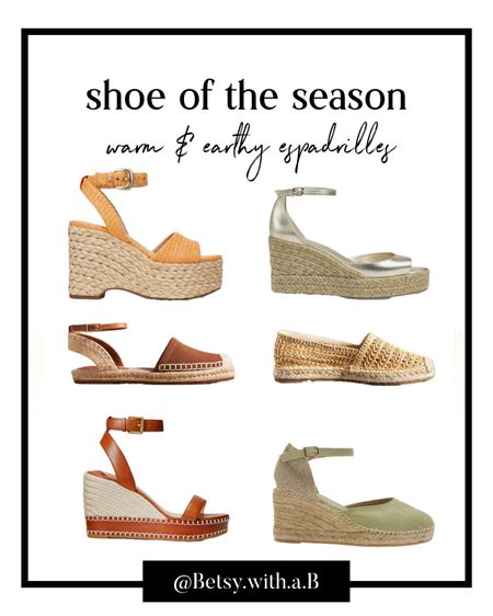 The it shoe of the season: espadrilles in warm & earthy colors. Get yours this spring and continue wearing them all summer long. 

#LTKSeasonal #LTKShoeCrush #LTKOver40