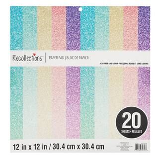 Signature™ Ombre Glitter Paper Pad by Recollections®, 12" x 12" | Michaels | Michaels Stores