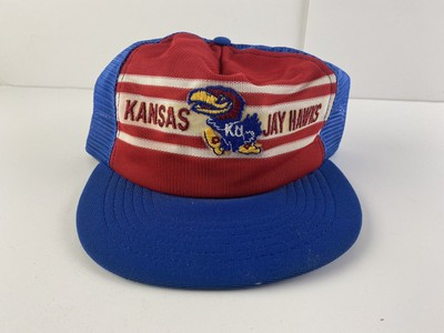 Vintage Kansas Jayhawks Stripe University Of Kansas Hat Trucker Mesh Back KU USA  | eBay | eBay AU