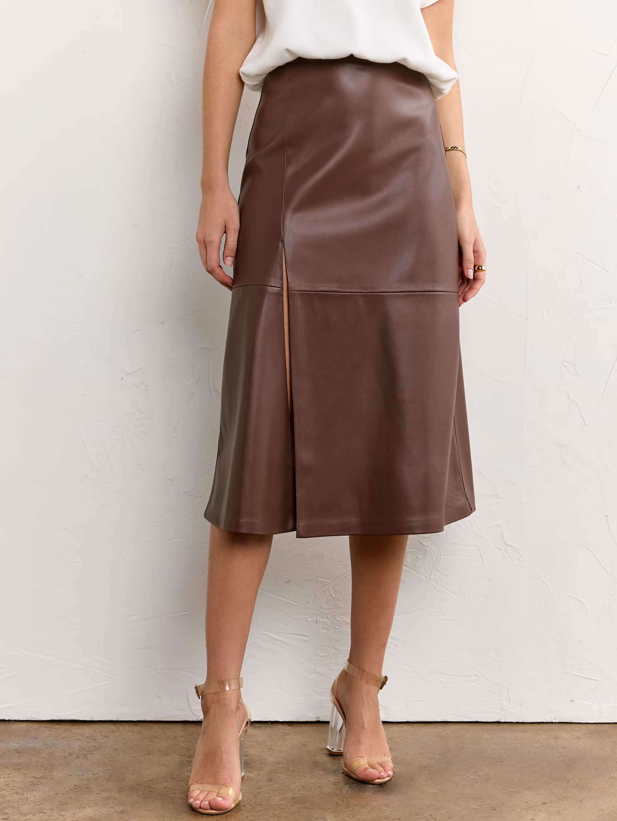 Faux Leather Pencil Skirt - Aaron & Amber | New York & Company