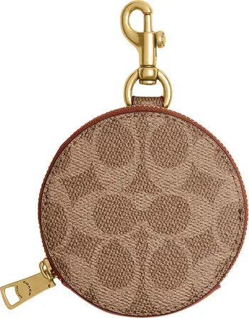 COACH Signature Canvas Coin Purse Bag Charm | Nordstrom | Nordstrom