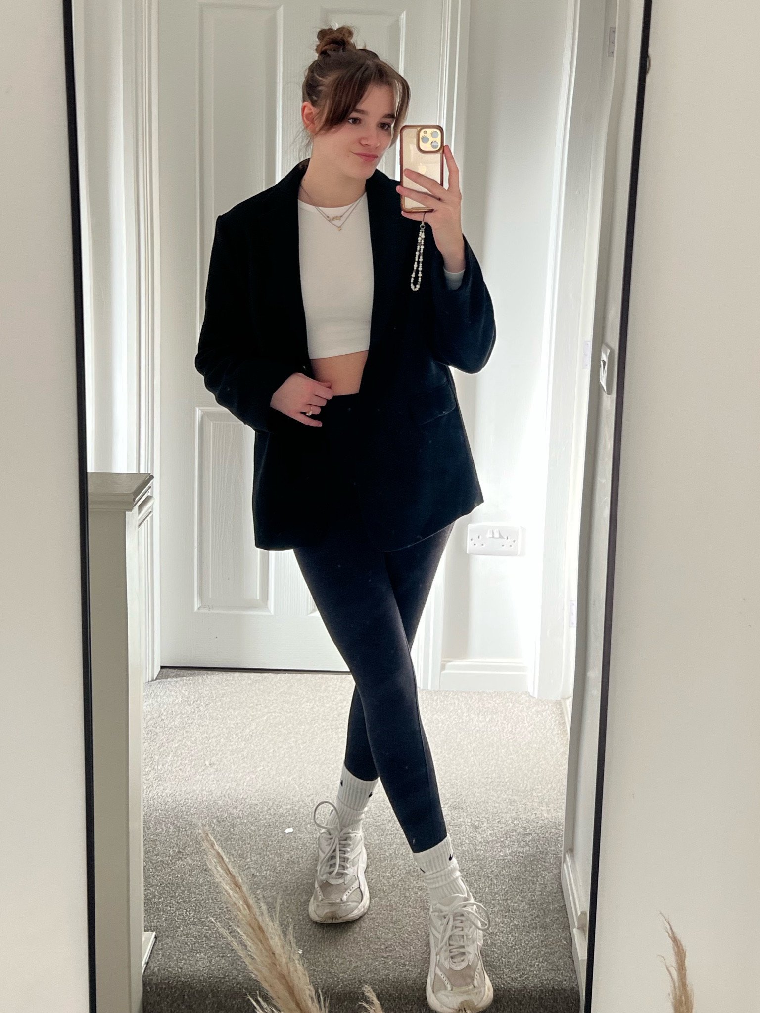 The easiest and comfiest work outfit I’ve ever worn 😍🤤 

Gym leggings, a plain top, and a gorgeous thick blazer-perfect for spring and still is such a cute outfit!! 😌 

Gymshark, easy outfits, casual style, casual outfits, OOTD, black blazer, Zara, H&M, casual workwear, workwear 

#LTKworkwear #LTKstyletip #LTKuk