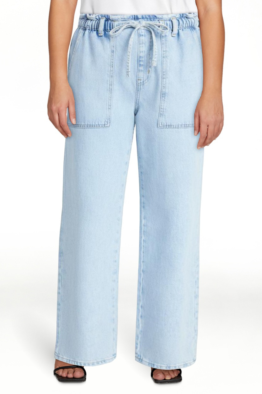 Time and Tru Women's Pull On Wide Leg Jeans, 30" Inseam, Sizes XS-XXXL | Walmart (US)