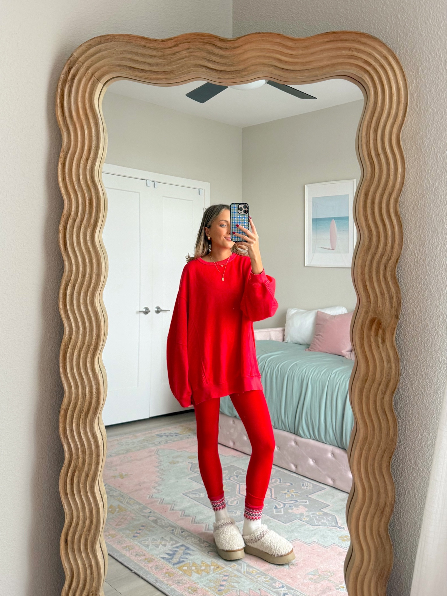 aerie cozy winter outfit idea- 40-50% off everything for cyber week. ❤️🎄 wearing an XS in leggings and sports bra 

#LTKootd #LTKSaleAlert