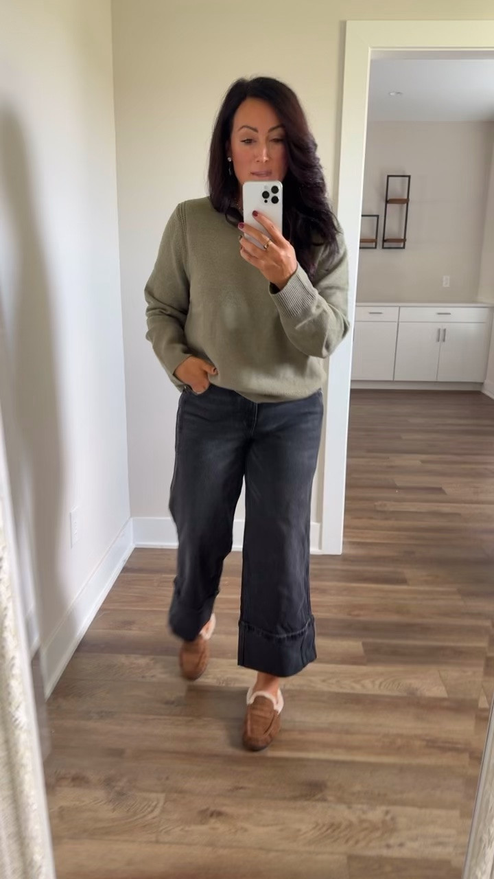 Large sweater // size 8 denim