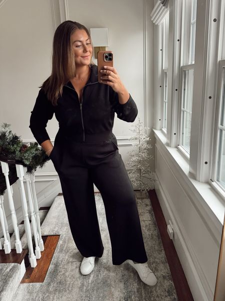 Today’s travel outfit, wearing size 1X petite (legs run long and the petite is perfect for pairing with sneakers)! Nursing and pumping friendly. Use code CARALYN10 at checkout with Spanx. 

#LTKplussize #LTKtravel #LTKstyletip