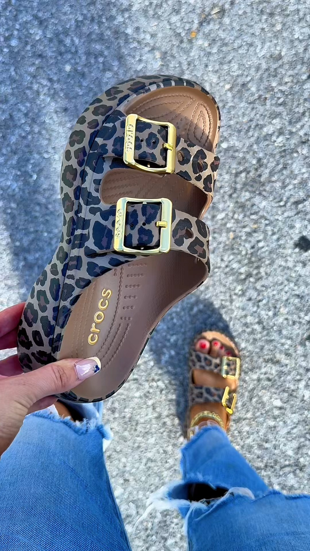 Crocs leopard Saturday sandals are here! #crocs #crocssandals #crocsleopard #ad @Crocs  

 #LTKootd #LTKWorkwear #LTKTravel