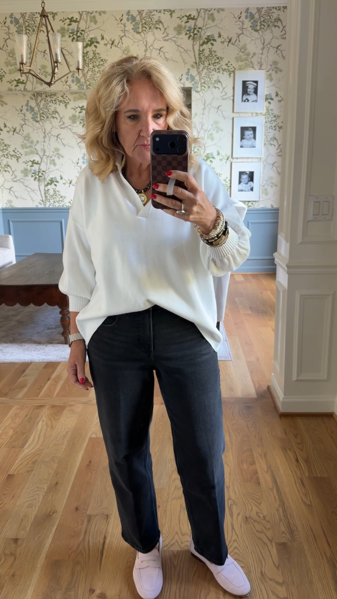 Sweater size med part of the BOGO 50% off sale 
Jeans size med petite deep space wash use code LTK20 20% off spanx through sat night
20% off Allie & Bess with code NANETTE20

#LTKSaleAlert #LTKOver40 #LTKootd