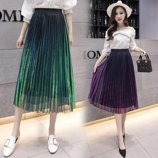 Juuri Pleated Midi Skirt | YesStyle | YesStyle Global