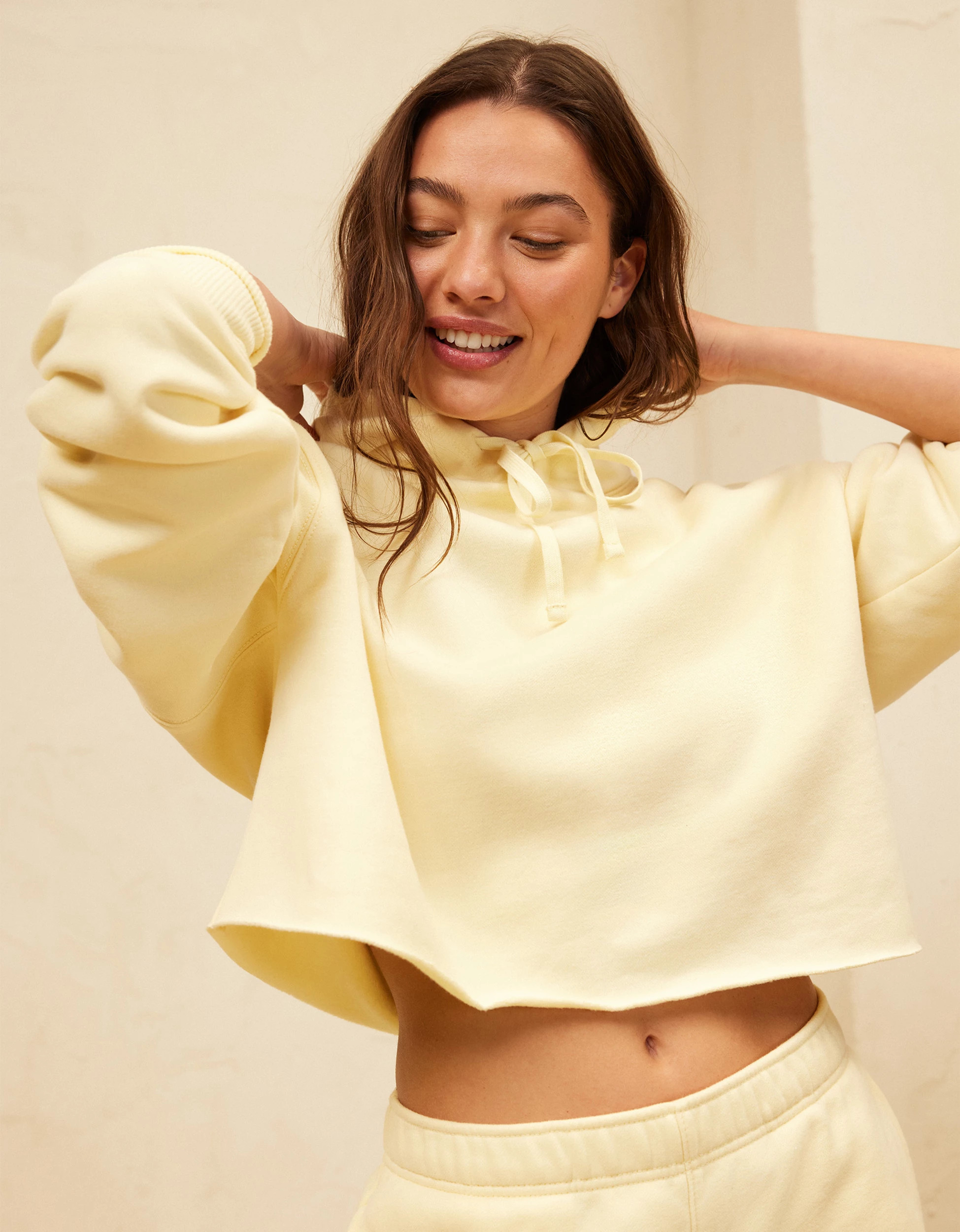 AE Everyday Luxe Cut-Off Hoodie | American Eagle Outfitters (US & CA)