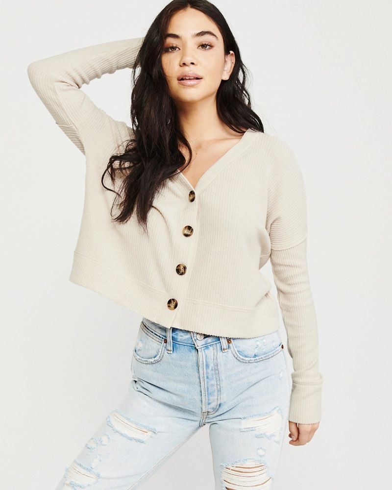 Cozy Button-Up Sweater | Abercrombie & Fitch US & UK