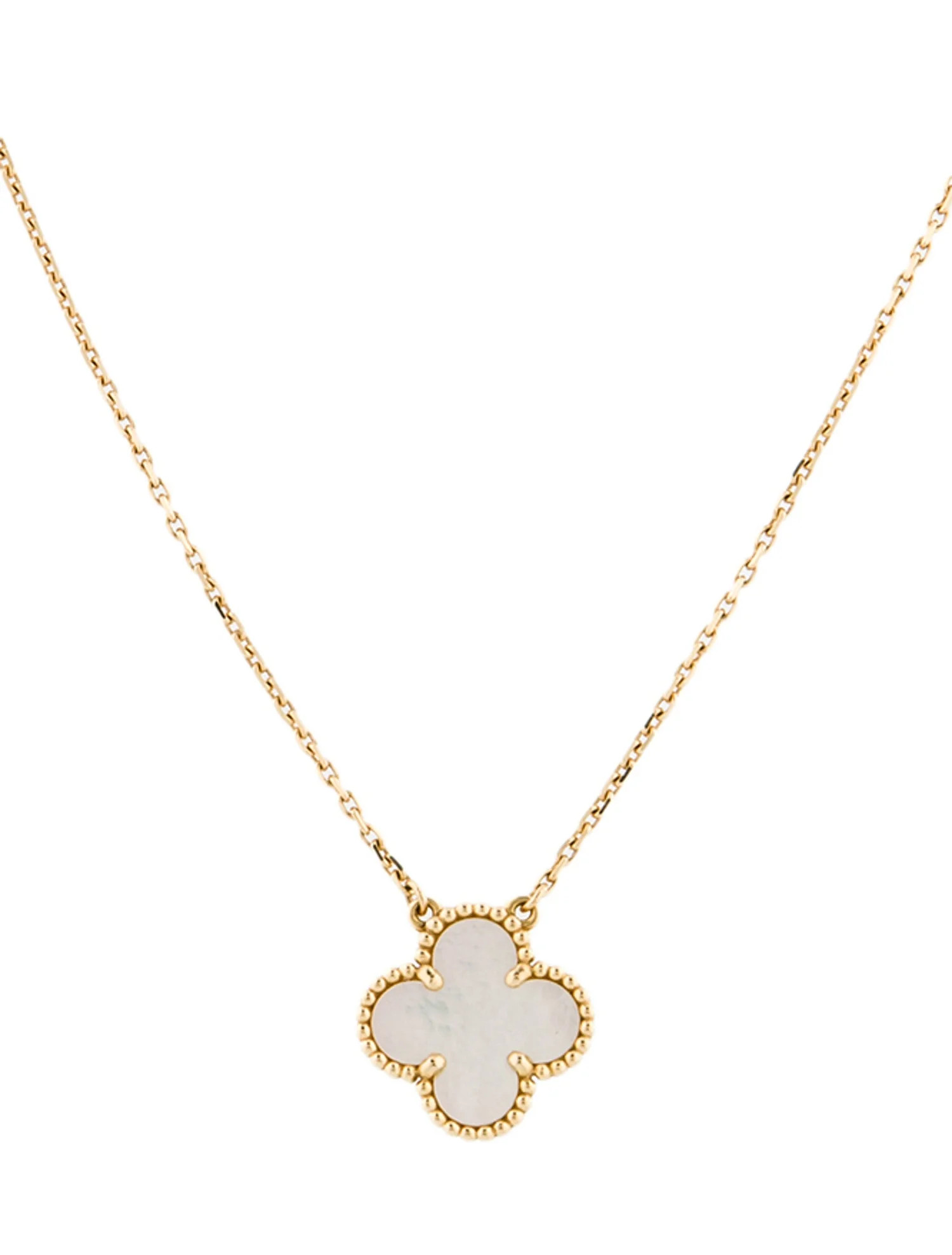 Vintage Mother of Pearl Alhambra Pendant Necklace | The RealReal