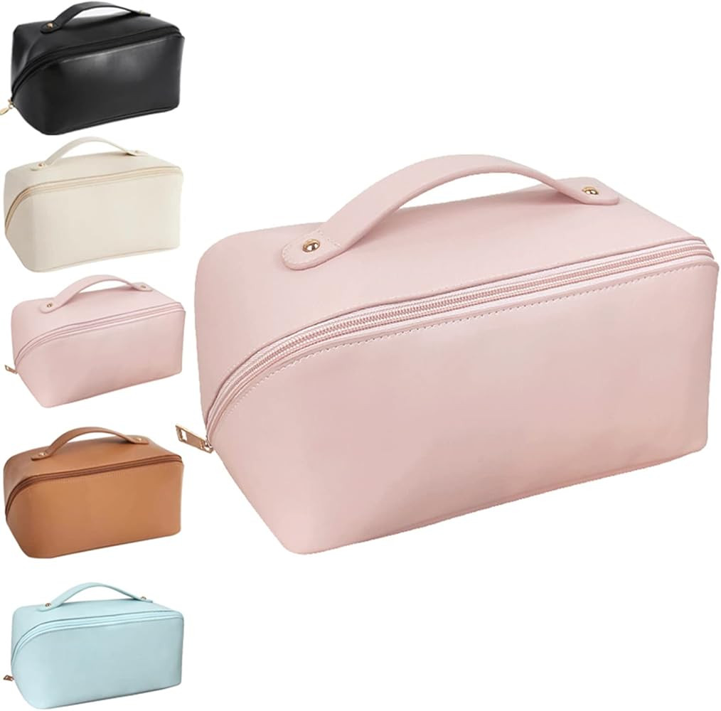 Makeup Bag Travel Cosmetic Bag, Large Capacity Travel Cosmetic Bag, Multifunctional Storage Makeu... | Amazon (US)