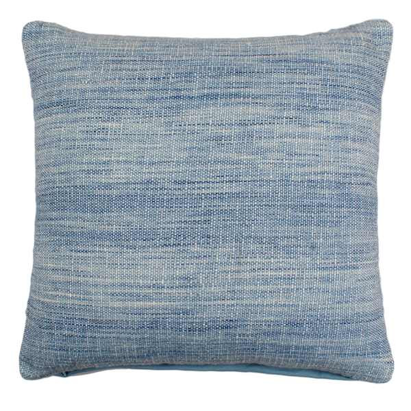 Blue Woven Textured Square Outdoor Throw Pillow, 20" | At Home