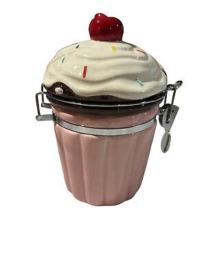 7” Cupcake Storage Jar BOSTON WAREHOUSE TRADING CORP BW Ceramic Cookie Lidded  | eBay | eBay US