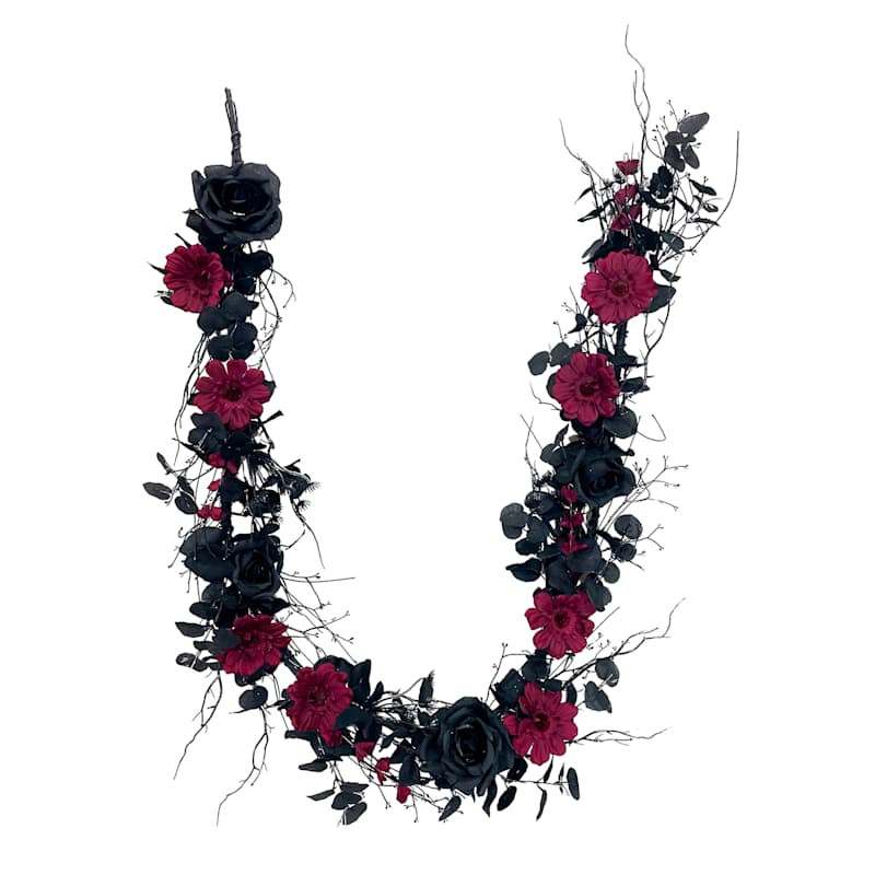Red Rose Garland, 72" | At Home