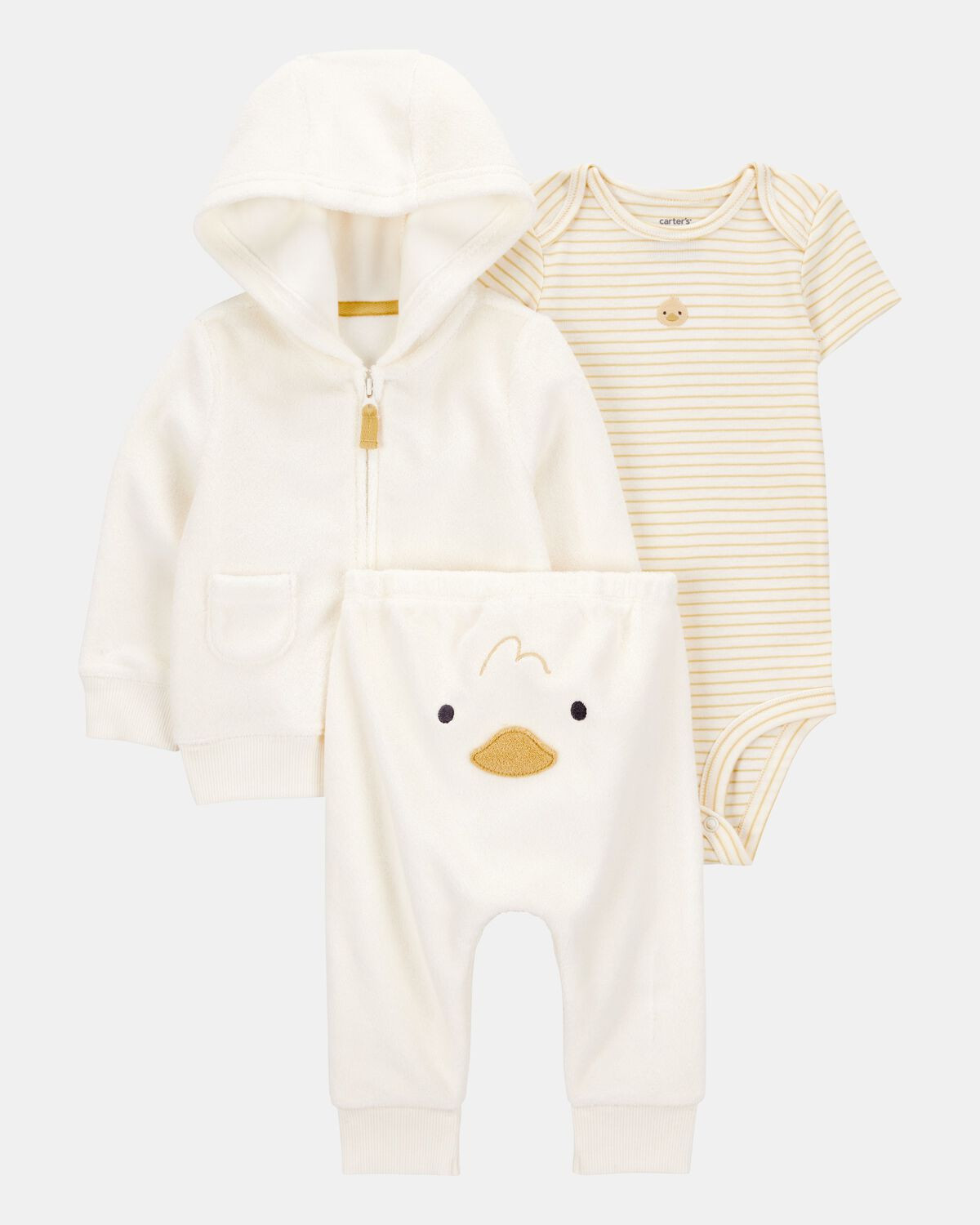 Baby 3-Piece Duck Little Cardigan Set - Ivory | Carter's Inc