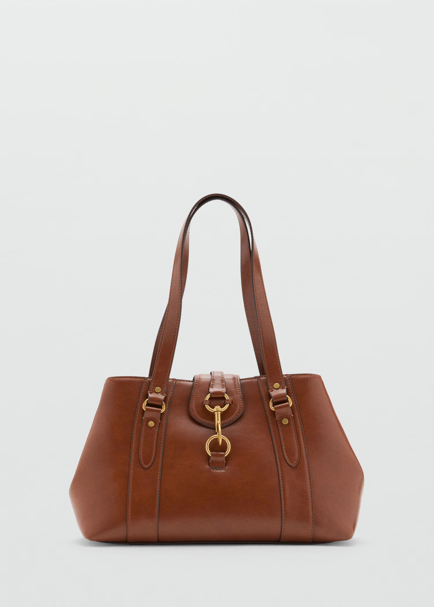 Large shoulder bag with hook fastener - Women | MANGO USA | Mango (US/MX/AU)