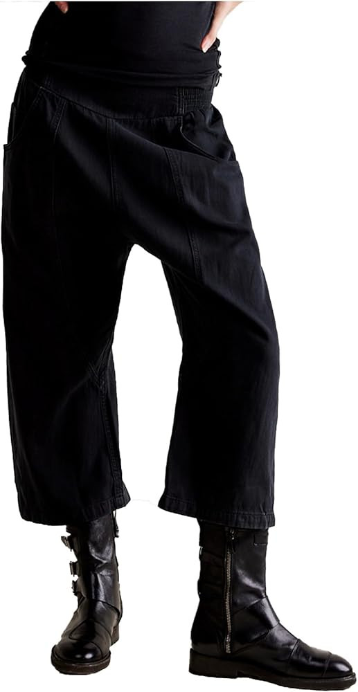 Women's Baggy Cropped Harem Jeans Loose Fit Wide Leg Barrel Pants Summer Casual Boyfriend Denim P... | Amazon (US)