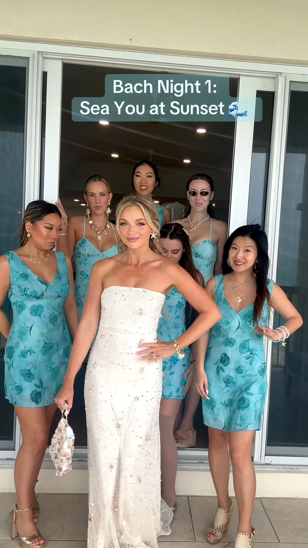 Bachelorette Night 2 outfits: Sea you at Sunset 🌊 #bachelorette #bridal #bride #bacheloretteparty 