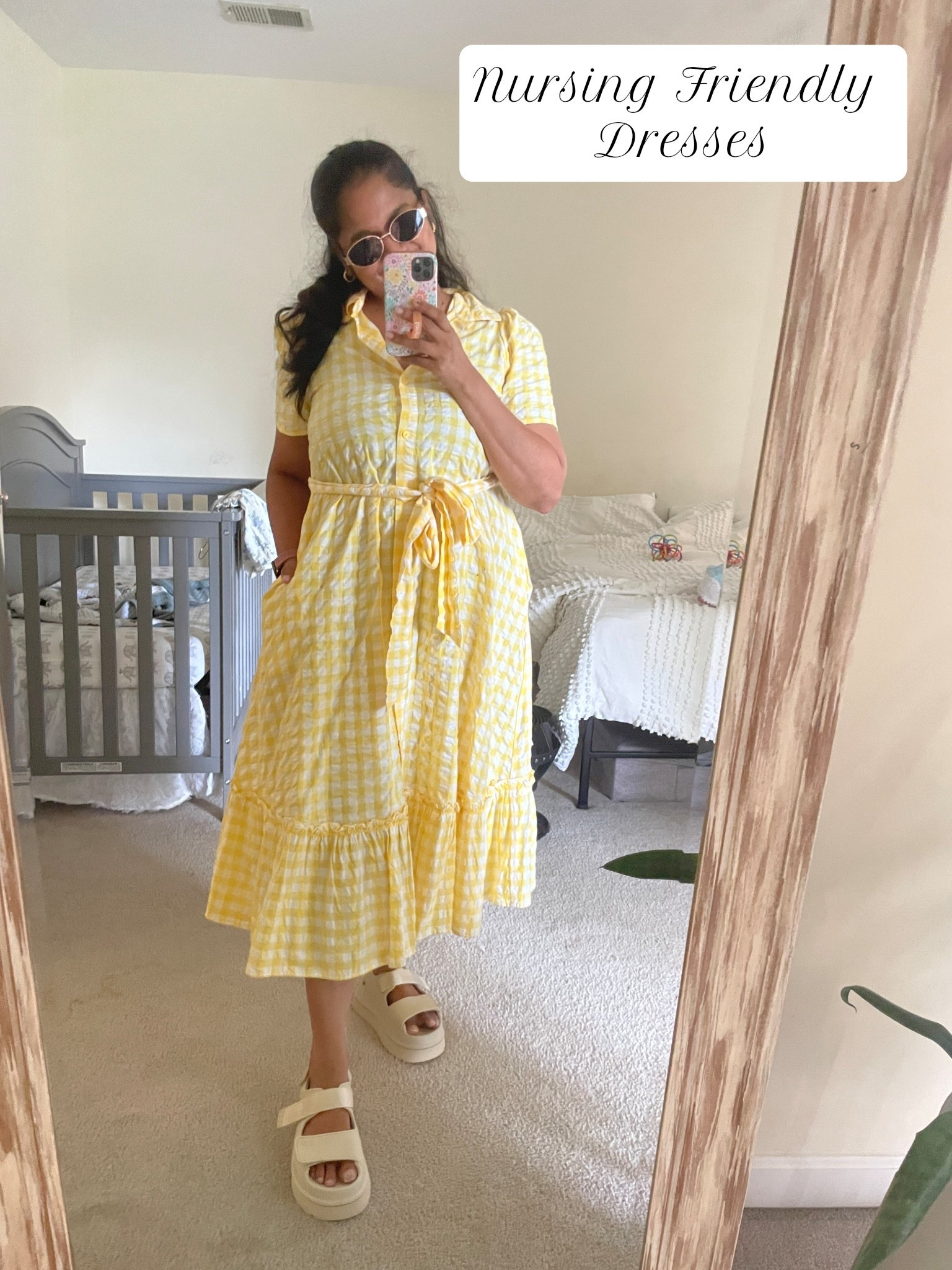 Nursing friendly dresses I love. Wearing an old Target shirtdress but linked similar 
Ugg 

#LTKSeasonal #LTKFindsUnder50 #LTKBaby