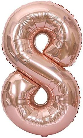 Tellpet Rose Gold Number 8 Balloon, 40 Inch | Amazon (US)