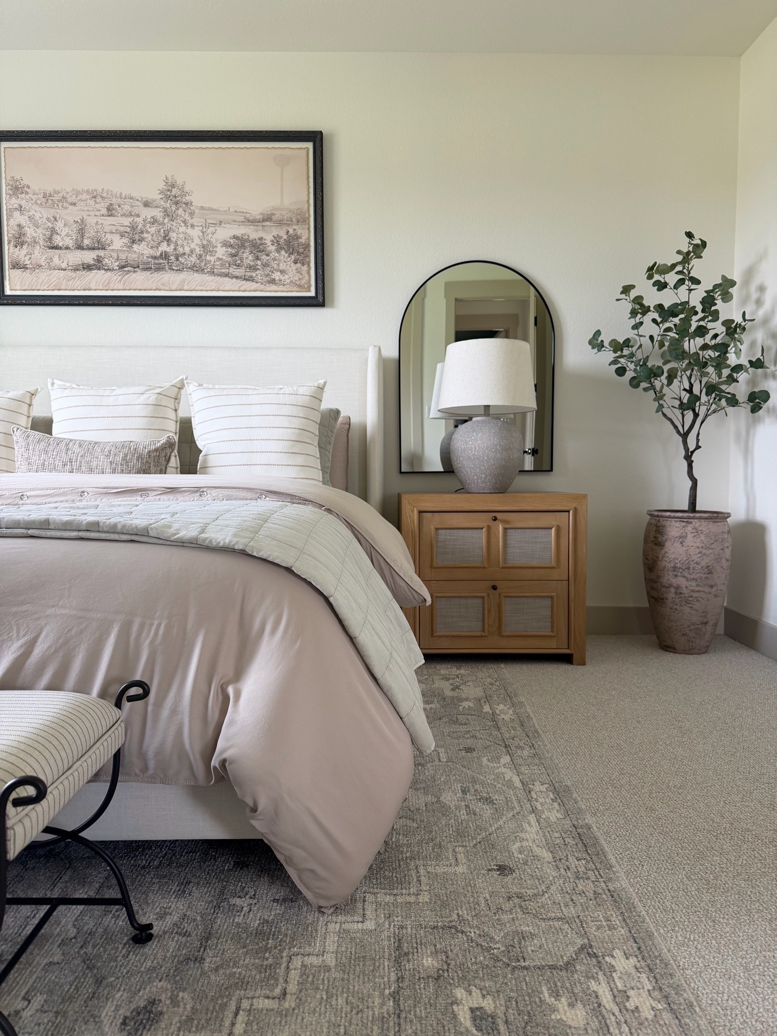 My white oak and linen nightstands are 50% off!!
