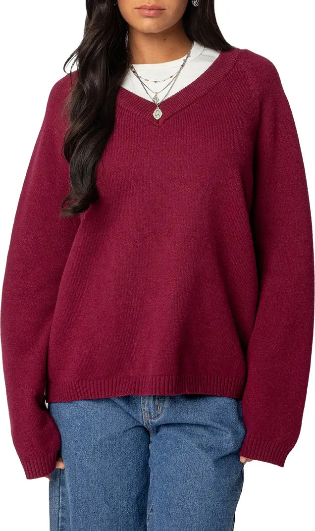 Martha Oversize V-Neck Sweater | Nordstrom
