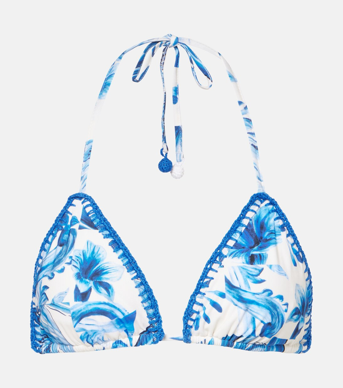 Printed triangle bikini top | Mytheresa (UK)