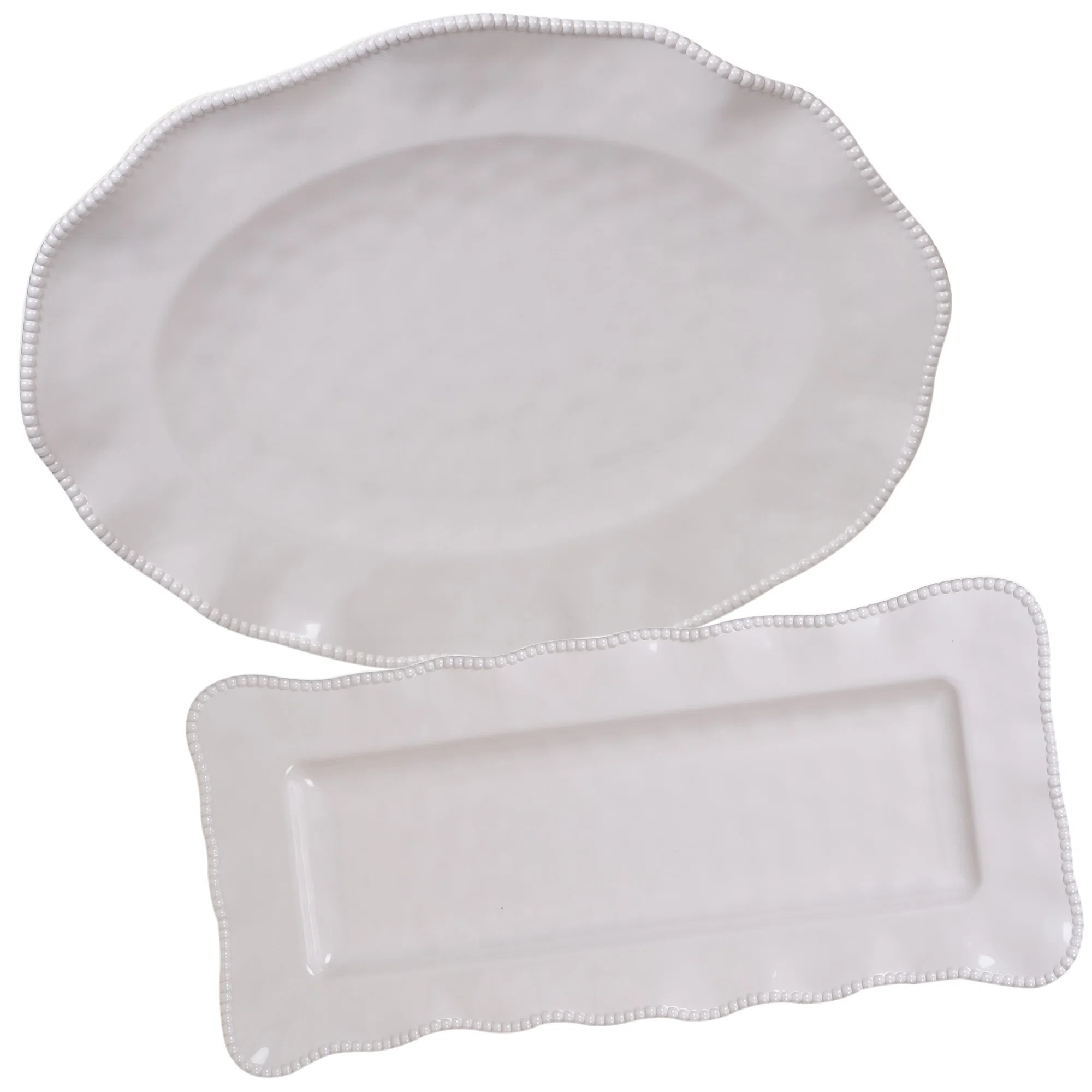 Certified International Perlette 2 Piece Platter Set | Wayfair North America