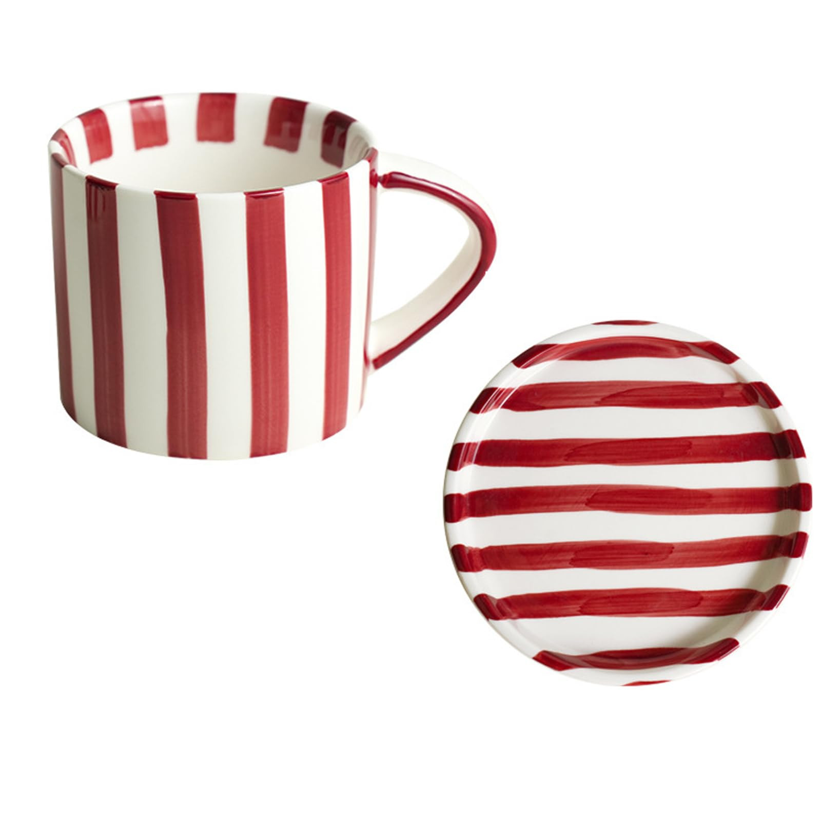 8 Oz Ceramic Coffee Mug Espresso Cups with Saucer Mug And Saucer Set Cup And Saucer Coffee Cups w... | Amazon (US)