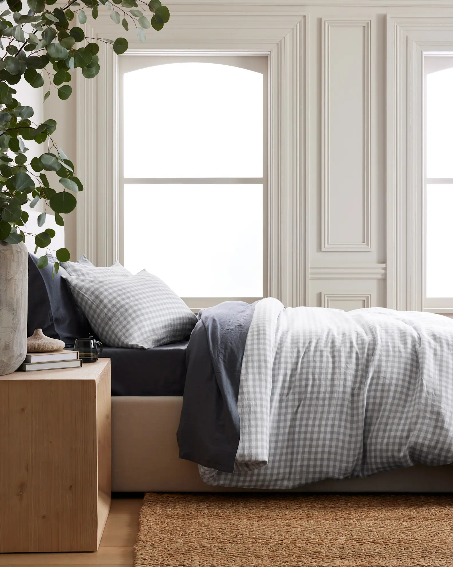 European Linen Gingham Duvet Cover | Quince