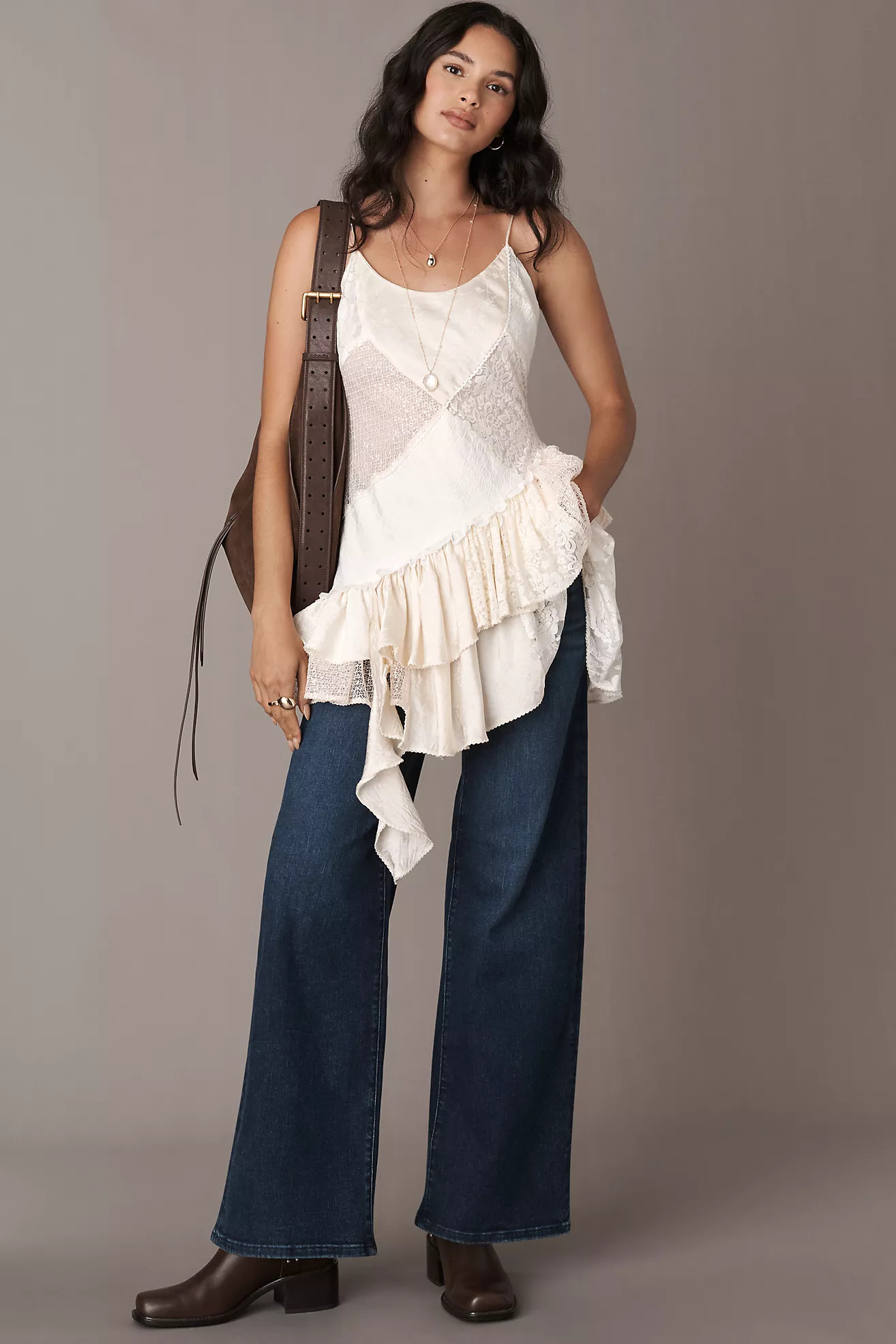 FRAME Le Slim Palazzo High-Rise Wide-Leg Jeans | Anthropologie (US)