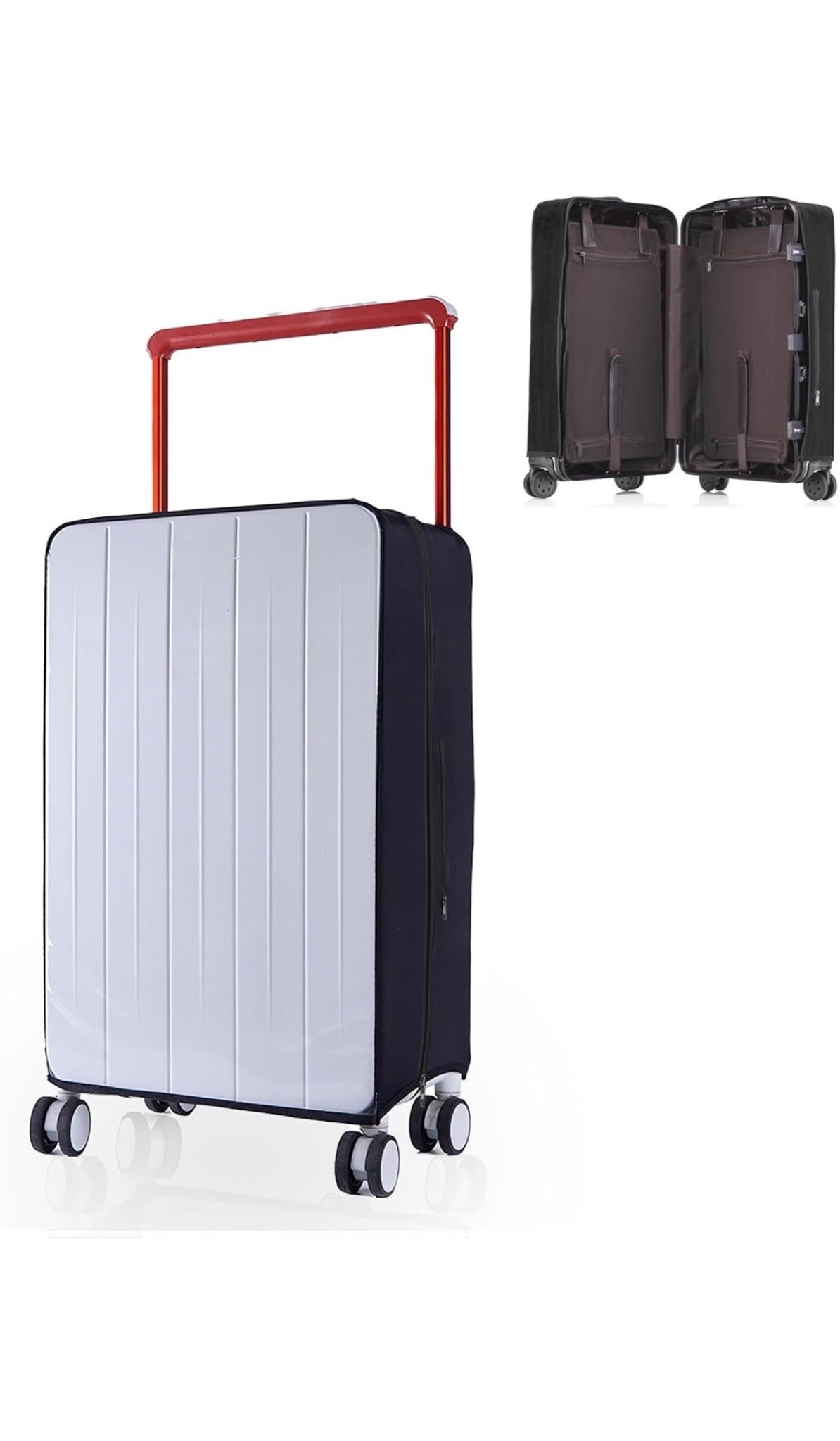 Wide Handle Luggage Cover - 20 Inch Retractable Travel Suitcase Covers for Luggage, Transparent PVC Suitcase Protector Cover #amazon

#LTKdayinmylife #LTKTravel #LTKvlog