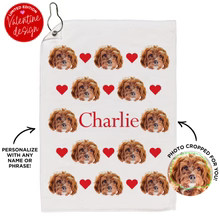 Personalized Heart Pet Golf Towel | Type League Press