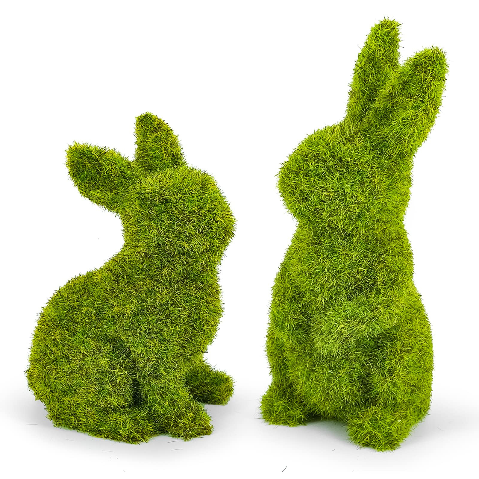 Easter Bunny Decorations,Resin Moss Bunny Figurine,Garden Artificial Moss Rabbit Easter Décor Ea... | Amazon (US)